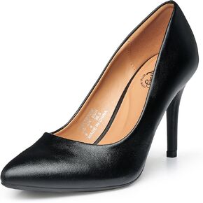 Trary Women’s High Heel Press Pump مدببة أحذية Tee Shoe Classic Office Special asy Casua Wedding Pump Shoes Black Size 8