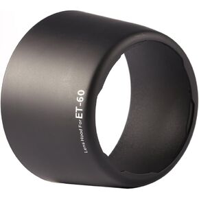 Camera Lens Hood,Black Professional Replacement ET60 Lens Hood for F/4-5.6 75-300mm F/4-5.6 USM,Prevents from Wind,Sand, Rain and Snow to Some Extent
