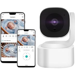 YoungPower Indoor WiFi Security Camera 2K HD Baby/Pet Monitor, Motion Detection Night Vision Two-Way Audio Smart Home Compatible Wireless Surveillance for Home,Office (1, White)