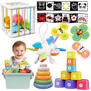 Montessori Toys for Babies 6-12 Months, Baby Toys 6-12 Months, Montessori Toys for 1+ Year Old, Infant Toys 6-12 Months, 6 in 1 Baby Girl Boy Gifts