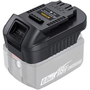 MT20DL Battery Adapter Convert Makita Bl1860 18V Li-ion Battery to Dewalt DCB205 20V Battery, 100% Compatible with Original Tools