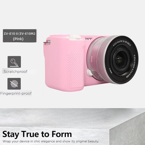 Camera Case for Sony ZV-E10 II/ZV-E10M2 Digital Camera,ZV-E10 II Soft Silicone Protective Bag,Anti-Scratch Slim Fit Soft Sleeve with ZV-E10 II Screen Protector and Strap Wrist. (Jelly Pink) in Saudi Arabia