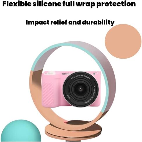 Camera Case for Sony ZV-E10 II/ZV-E10M2 Digital Camera,ZV-E10 II Soft Silicone Protective Bag,Anti-Scratch Slim Fit Soft Sleeve with ZV-E10 II Screen Protector and Strap Wrist. (Jelly Pink) in Saudi Arabia