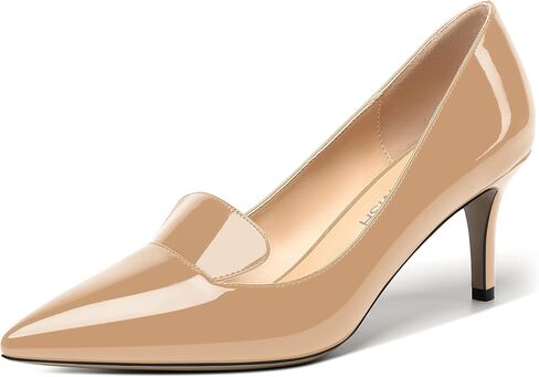 روسرويش المرأة براءة اختراع مدببة أزياء أزياء أزياء على المكتب الخناصة عالية الكعب مضخات فستان الأحذية 2.5 بوصة in Kuwait