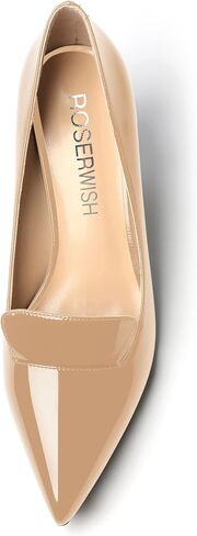 روسرويش المرأة براءة اختراع مدببة أزياء أزياء أزياء على المكتب الخناصة عالية الكعب مضخات فستان الأحذية 2.5 بوصة in Kuwait