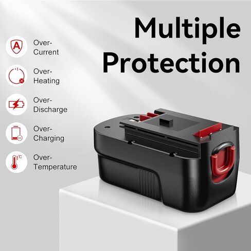 Lumsing 4.8ah HPB18 Ni-MH استبدال للبطارية السوداء و Decker 18V HPB18 HPB18-OPP مع بطارية ديكر سوداء 18 فولت أدوات A1718 FS18FL in Kuwait