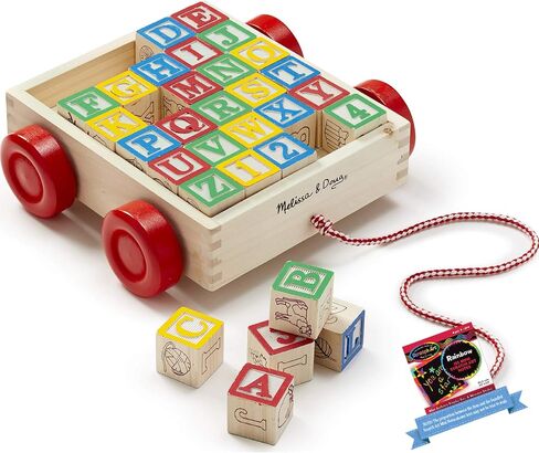 Melissa & Doug Classic ABC: حزمة عربة خشبية من 30 قطعة مع 1 موضوع متوافق مع M & D Scratch Pun-Pad (01169) in Saudi Arabia