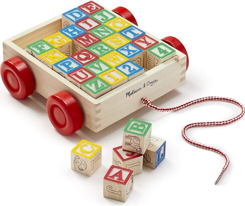 Melissa & Doug Classic ABC: حزمة عربة خشبية من 30 قطعة مع 1 موضوع متوافق مع M & D Scratch Pun-Pad (01169) in Saudi Arabia