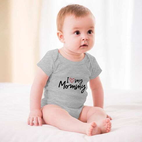 أنا أحب ملابسي الأم رضيع قصير الأكمام طفل رضيع bodysuit in Kuwait