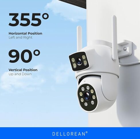 Security Camera Dual Lens 1080p FHD Outdoor WiFi Cameras for Home Security with AI Detection Human, Motion Detection, Color Night Vision, Siren, Waterproof IP66 in Saudi Arabia