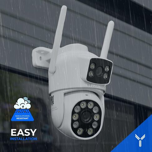 Security Camera Dual Lens 1080p FHD Outdoor WiFi Cameras for Home Security with AI Detection Human, Motion Detection, Color Night Vision, Siren, Waterproof IP66 in Saudi Arabia