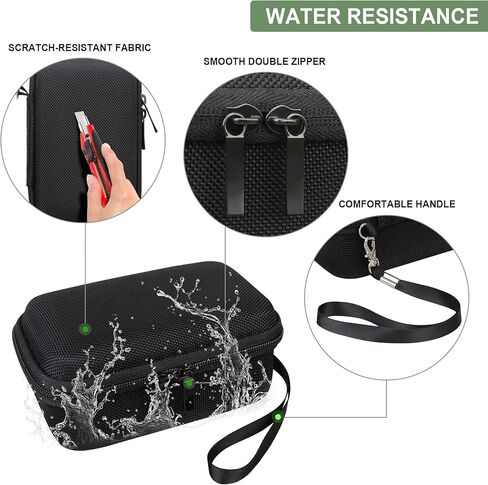 علبة السفر الصلبة لـ Canon PowerShot G7 X Mark II/ G7 X Mark III الكاميرا الرقمية ، حقيبة تخزين واقية مع جيب شبكة سحاب لحزمة البطارية ، كابل الشحن وغيرها من الملحقات ، الأسود in Kuwait