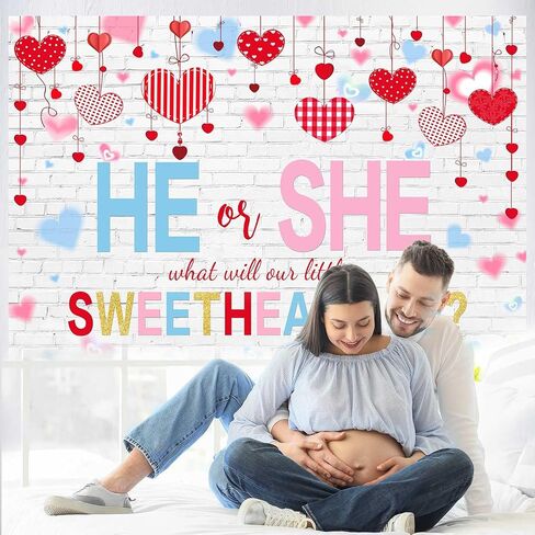 Mehofond Sweetheats Gender تكشف الخلفية ، فالقنن من عيد الحب تكشف عن راية حفلات الحفلات ، هو أو هي عيد الحب الأزرق أو الوردي للاستحمام in Saudi Arabia