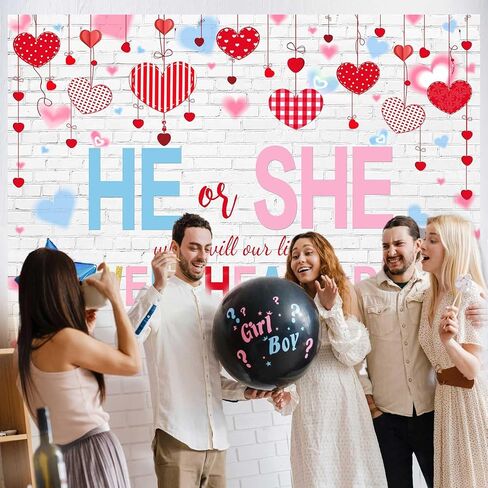 Mehofond Sweetheats Gender تكشف الخلفية ، فالقنن من عيد الحب تكشف عن راية حفلات الحفلات ، هو أو هي عيد الحب الأزرق أو الوردي للاستحمام in Saudi Arabia