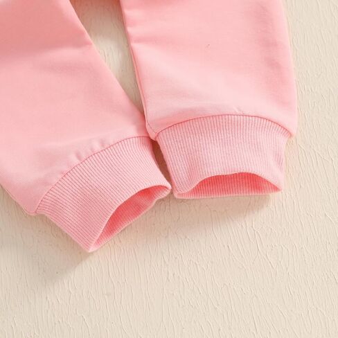 Baby Girl Valentines Outfit Bow Letter Embroidery Sweatshirt and Sweatpants Infant Sweatsuit Toddler Girl Fall Clothes in Kuwait