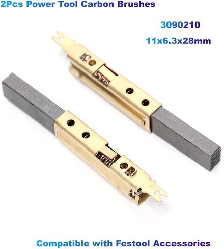 2Pcs Power Tool Carbon Brushes 3090210 (11x6.3x28mm) Compatible with Festool Accessories in Kuwait