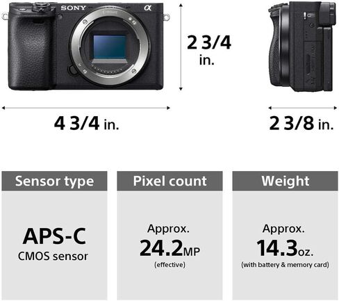 حزمة كاميرا رقمية بدون مرآة Sony A6400 مع إكسسوارات متقدمة | Sony Alpha 6400 E-Mount APS-C Sensor Black in Kuwait