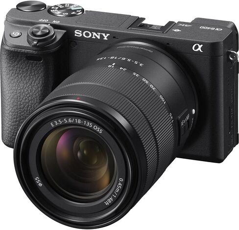 كاميرا Sony A6400 بدون مرآة مع حزمة عدسة 18-135 مم F/3.5-5.6 مع بطاقة SD 128GB + إكسسوارات متقدمة | Alpha 6400 E-Mount APS-C Sensor Black in Kuwait