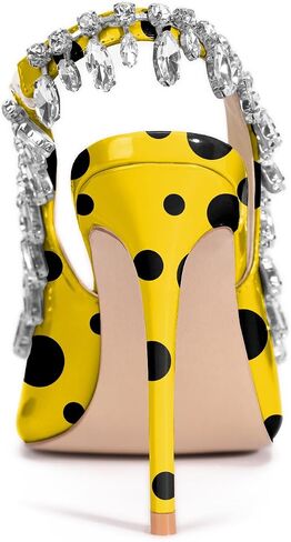 الرنة Lusion Womens High Shiletto Heels Crystal Pere Peep Toe Sexy Sling Back Pumps Shoes in Saudi Arabia