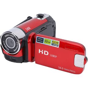 1080P HD 16x Digital Zoom Video Camera Camcorder 2.4 inch Rotation Screen Vlogging Camera with Electronic Image Stabilization and Loop Recording for Students Travel