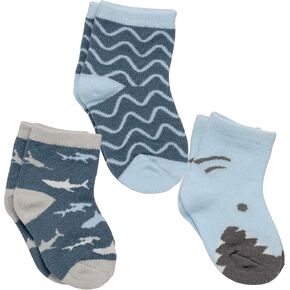 Stephen Josheph Baby Stephen Joseph Boxed Sock Set, Shark, One Size