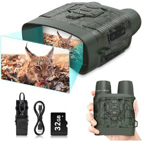 Night Vision Goggles, Profey 4K Night Vision Binoculars for Adults, Rechargeable Night Vision Goggles for Hunting & Security, 32GB TF Card to Save Photo, Video, Best for Hunters