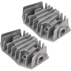 2Pcs Air Compressor Cylinder Head Aluminum for Pneumatic Driven Compressors with G1/2in Thread air compressor head air compressor cylinder sleeve 5"