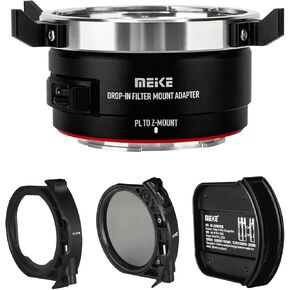 Meike MK-PLTZ-C Drop-in Filter Manual Focus Mount Adapter with Variable ND and UV Filters for ARRI PL-Mount Cine Lens to Nikon Z Mount Cameras