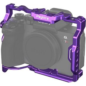 Full Camera Stand for Sony Alpha 7R V/Alpha 7 IV / A7R IV/Alpha 7 S III/Alpha 1, Aluminum Camera Stand JN-104Z (Purple)