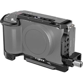 Compatible for Sony ZV-E1 Camera Bracket with HDMI Cable Clip, NATO Rail, Cold Shoe and Multiple 1/4" and 3/8" Threaded Holes, Aluminum Video Bracket JN-098