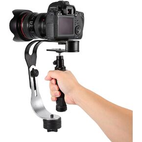 Pro Handheld Camera Stabilizer, Handle Grip Steady Support for Digital Camera Camcorder, Smartphone, DV