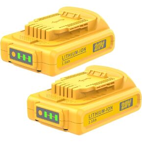 3.5Ah Replace for Dewalt 20V Battery Compatible with Dewalt 20 Volt MAX XR Battery DCB200 DCB201 DCB203 DCB204 DCB206 DCB181 DCB180 DCD/DCF/DCG Power Tools 2Pack