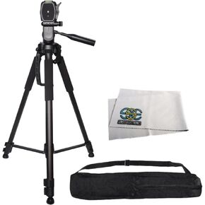 Professional PRO 70" Tripod 3-Way Panhead Tilt Motion with Two Built in Bubble Leveling with Deluxe Carrying Case for Canon Digital SLR Cameras