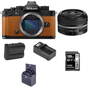 Nikon Z f Mirrorless Camera, Orange with NIKKOR Z 40mm f/2 SE Lens, Bundle with Battery, 128GB Memory Card and 52mm Filter Kit
