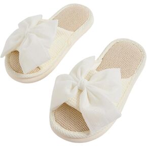 Verdusa Women's Memory Foam House Slippers Cute Bow Slippers Home Shoes