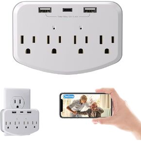 1080P Camera Wireless Hidden Cameras Mini Small Spy Security Wall Outlet WiFi Camera Indoor Camera for Home Security【Upgraded】