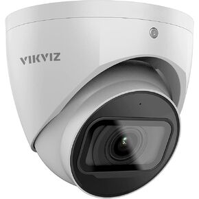 6MP IP Camera PoE Outdoor OEM 2.8mm Wide-Angle Lens, Turret Security Camera with Built-in Mic, IR 164fts Night Vision, IP67 Weatherproof, CCTV Surveillance System,SD Card Slot