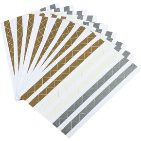 PATIKIL Photo Corner Sticker, 10 Sheets/1020 Pcs Self Adhesive Picture Mounting Label for DIY Journal Album Diary Scrapbook, Golden/Silver/White
