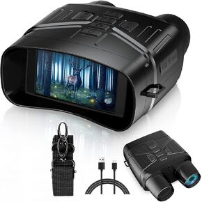 CuisinSmart Cuisinsmart Nv4000 Full 4K Hd Binoculars 3 Inch Large Screen Infrared Goggles for Outdoor Photos Video Recording Black