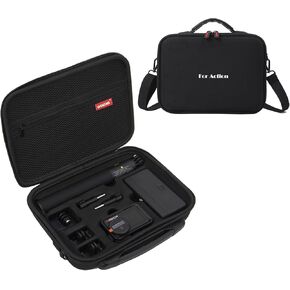 الأب و I Osmo Action 5 Pro/Action 4/Action 3 Accessories Bag-S Hard (Carry-Eng) for DJI Action 5 Pro/4/3 اثنين من السوستة Osmo Action 5 Pro/4/3 Cases ، Black (Case فقط)