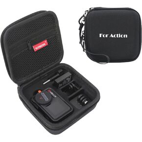 Father&I Osmo Action 5 Pro/Action 4/Action 3 Accessories Bag-s Hard (Carry-ing) Case for Dji Action 5 Pro/4/3 Two Way Zipper Osmo Action 5 Pro/4/3 Cases, Black (Case Only)