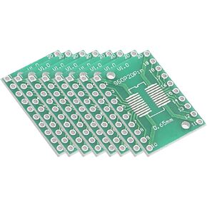 uxcell SSOP 20PIN 0.65 / SOP 20PIN 1.27 to DIP Adapter PCB Board Surface Mounted Devices Converter 8pcs