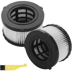2 Pack DC5151H HEPA Filter Replacement Compatible with DEWALT DC5151H DC515 DCV517 Wet Dry Vacuum with Cleaning Brush