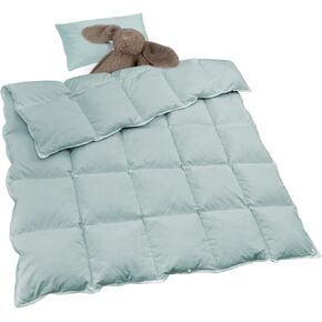Zzlamb Warm Baby Crib Cip Forfors Small Davet Insert ، Toddler Down Comforter Kids Crib أسفل بطانية ، قذيفة خفيفة من القطن غير المخلوطة.