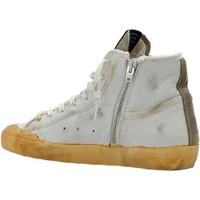 Golden Goose Women's Francy Penstar Double Quarter with Banding Fashion Sneaker, White/Taupe/Bordeaux, 40