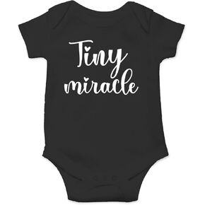 Tiny Miracle - Funny Baby Essentials Bodysuit - Newborn Girl Clothes Cute Baby Boy Outifts