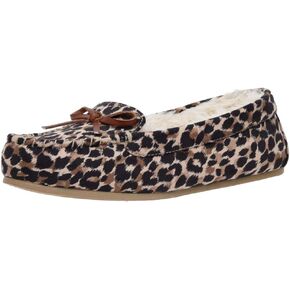 Cushionaire Women's Sabina Moccasin Slipper +Memory Foam , Brown 8.5