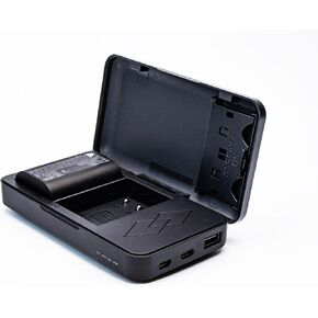Reflex Camera CBC-NP-W235 Battery Charger Box with SD Card Storage Box for Fujifilm NP-W235 with Power Bank Function