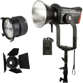 Aputure LS600D Pro Daylight LED Light (V-Mount) Bundle with Aputure F10 Fresnel and Aputure F10 Barndoors for LS 600D Fresnel Attachment (3 Items)
