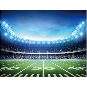 YYNXSY Football Field Backdrop Super Backdrops for Photography Sports Themed Party Decoration Banner Studio Props Sport Backdrop Football Field Backdrop 10X8FT YY-10001